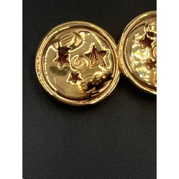 SWAROVSKI Swan Celestial Moon Stars Saturn Pave Crystal Blue Enamel Clip Earring - Picture 4 of 8